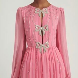 Saloni pink gown with Diamond detailing